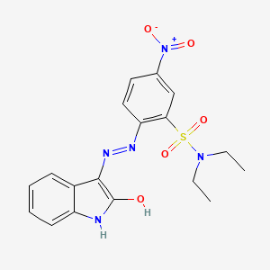 N,N-diethyl-5-nitro-2-[(2-oxo-3-indolyl)hydrazo]benzenesulfonamide