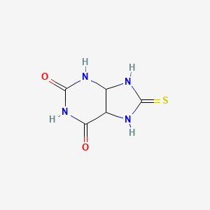 molecular formula C5H6N4O2S B12288451 1H-Purine-2,6-dione, 3,7,8,9-tetrahydro-8-thioxo- 