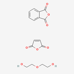 molecular formula C16H16O9 B1228847 2-Benzofuran-1,3-dione;furan-2,5-dione;2-(2-hydroxyethoxy)ethanol CAS No. 26123-45-5