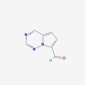 molecular formula C7H5N3O B12288513 Pyrrolo[2,1-f][1,2,4]triazine-7-carbaldehyde 