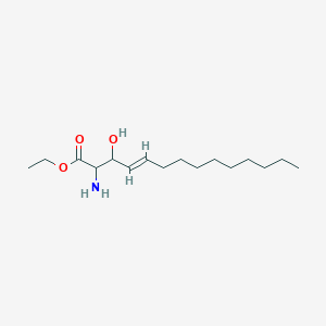 molecular formula C16H31NO3 B12288603 ethyl (E)-2-amino-3-hydroxytetradec-4-enoate 