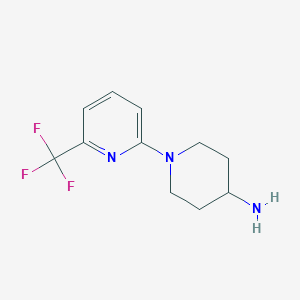 molecular formula C11H14F3N3 B12288607 1-(6-(Trifluoromethyl)pyridin-2-yl)piperidin-4-amine 