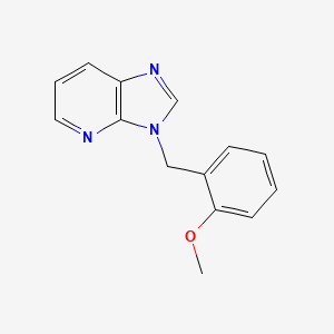 molecular formula C14H13N3O B1228863 3-[(2-Methoxyphenyl)methyl]imidazo[4,5-b]pyridine 