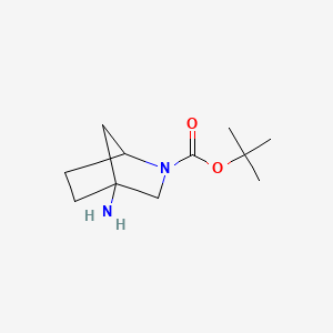 molecular formula C11H20N2O2 B12288639 Tert-butyl 4-amino-2-azabicyclo[2.2.1]heptane-2-carboxylate 