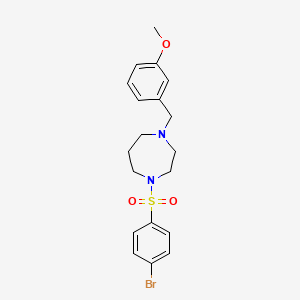 molecular formula C19H23BrN2O3S B1228864 1-(4-Bromophenyl)sulfonyl-4-[(3-methoxyphenyl)methyl]-1,4-diazepane 