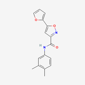 molecular formula C16H14N2O3 B1228867 N-(3,4-二甲基苯基)-5-(2-呋喃基)-3-异恶唑甲酰胺 