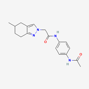 N-(4-acetamidophenyl)-2-(5-methyl-4,5,6,7-tetrahydroindazol-2-yl)acetamide