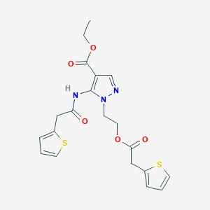 ethyl 5-[(thien-2-ylacetyl)amino]-1-{2-[(thien-2-ylacetyl)oxy]ethyl}-1H-pyrazole-4-carboxylate