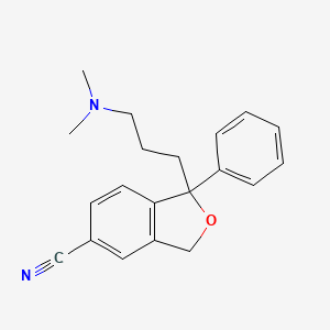 molecular formula C20H22N2O B12288705 Desfluorocitalopram CAS No. 1026009-77-7