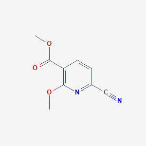molecular formula C9H8N2O3 B12288743 Methyl 6-cyano-2-methoxynicotinate 