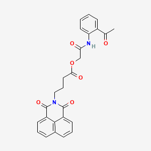 4-(1,3-Dioxo-2-benzo[de]isoquinolinyl)butanoic acid [2-(2-acetylanilino)-2-oxoethyl] ester