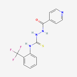 molecular formula C14H11F3N4OS B1228879 1-(Pyridine-4-carbonylamino)-3-[2-(trifluoromethyl)phenyl]thiourea 