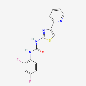 molecular formula C15H10F2N4OS B1228882 1-(2,4-二氟苯基)-3-[4-(2-吡啶基)-2-噻唑基]脲 