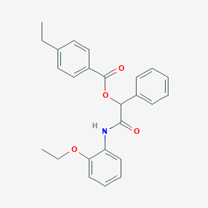 4-Ethylbenzoic acid [2-(2-ethoxyanilino)-2-oxo-1-phenylethyl] ester