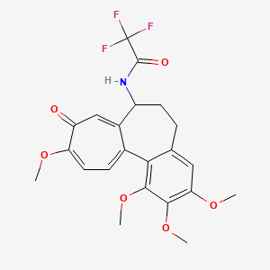 molecular formula C22H22F3NO6 B12288843 N-[(S)-5,6,7,9-Tetrahydro-1,2,3,10-tetramethoxy-9-oxobenzo[a]heptalen-7-yl]-2,2,2-trifluoroacetamide CAS No. 102491-71-4