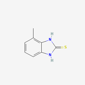 molecular formula C8H8N2S B1228887 2H-Benzimidazole-2-thione, 1,3-dihydro-4-methyl- CAS No. 27231-33-0