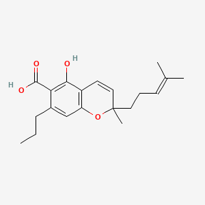 molecular formula C20H26O4 B12288879 Cannabichromevarinic acid CAS No. 64898-02-8