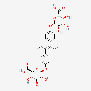 molecular formula C30H36O14 B1228891 Diethylstilbestrol bisglucuronide CAS No. 53915-13-2