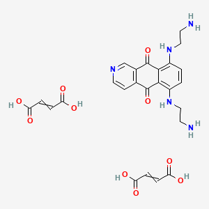 molecular formula C25H27N5O10 B1228900 苯并(g)异喹啉-5,10-二酮，6,9-双((2-氨基乙基)氨基)-，(2Z)-2-丁烯二酸 (1:2) 