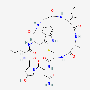 molecular formula C40H56N10O10S B1228902 Amaninamide, deoxy-ile(3)-ala(7)- CAS No. 78887-12-4