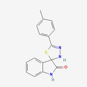 5'-(4-methylphenyl)-2-spiro[1H-indole-3,2'-3H-1,3,4-thiadiazole]one