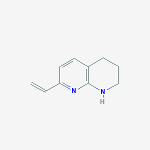 molecular formula C10H12N2 B12289079 7-ethenyl-1,2,3,4-tetrahydro-1,8-Naphthyridinehydrochloride 
