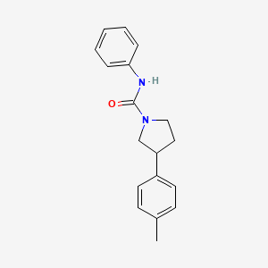 molecular formula C18H20N2O B1228915 3-(4-methylphenyl)-N-phenyl-1-pyrrolidinecarboxamide 