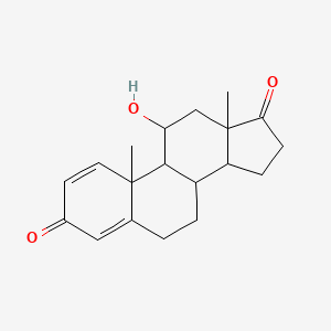 molecular formula C19H24O3 B12289175 1,4-Androstadien-11-beta-ol-3,17-dione 