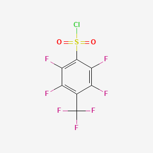 molecular formula C7ClF7O2S B12289260 2,3,5,6-Tetrafluoro-4-(trifluoromethyl)benzenesulfonyl chloride 