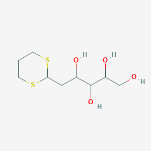 molecular formula C9H18O4S2 B12289378 5-(1,3-Dithian-2-yl)pentane-1,2,3,4-tetrol 