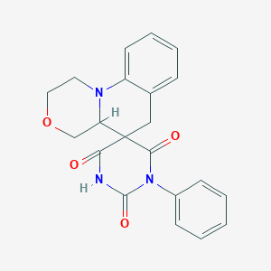 1-phenylspiro[1,3-diazinane-5,5'-2,4,4a,6-tetrahydro-1H-[1,4]oxazino[4,3-a]quinoline]-2,4,6-trione