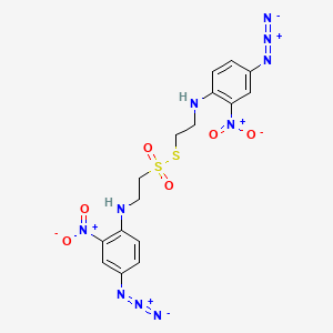 molecular formula C16H16N10O6S2 B1228948 Di-N-(2-nitro-4-azidophenyl)cystamine-S,S-dioxide CAS No. 64273-10-5