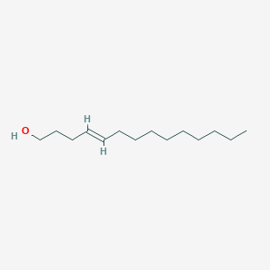 molecular formula C14H28O B12289489 4-Tetradecen-1-ol, (E) 