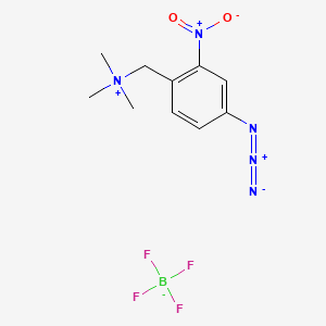 molecular formula C10H14BF4N5O2 B1228949 4-Azido-2-nitrobenzyltrimethylammonium fluoroborate CAS No. 29428-29-3