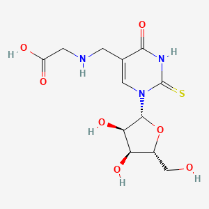 molecular formula C12H17N3O7S B1228955 5-Carboxymethylaminomethyl-2-thiouridine CAS No. 78173-95-2