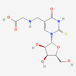 molecular formula C12H17N3O7S B1228955 5-(Carboxymethylaminomethyl)-2-thiouridine CAS No. 78173-95-2