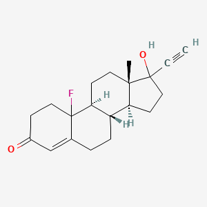 molecular formula C20H25FO2 B1228957 10-Fluoro-17-hydroxy-19-norpregn-4-en-20-yn-3-one 