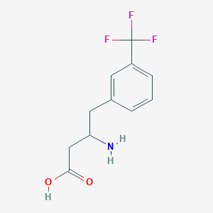molecular formula C11H12F3NO2 B12289593 3-Amino-4-[3-(trifluoromethyl)phenyl]butyric Acid 
