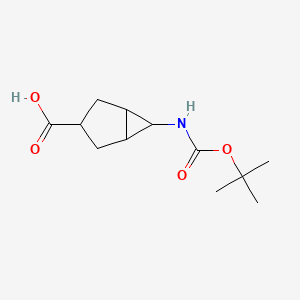 molecular formula C12H19NO4 B12289608 6-{[(Tert-butoxy)carbonyl]amino}bicyclo[3.1.0]hexane-3-carboxylic acid 