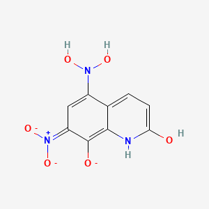 molecular formula C9H7N3O6-2 B12289609 2(1H)-Quinolinone,8-hydroxy-5,7-dinitro- 