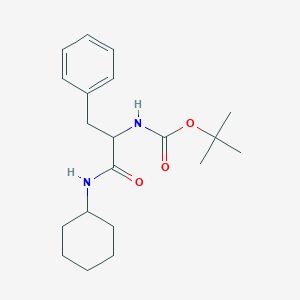 molecular formula C20H30N2O3 B12289641 tert-butyl N-[1-(cyclohexylamino)-1-oxo-3-phenylpropan-2-yl]carbamate 