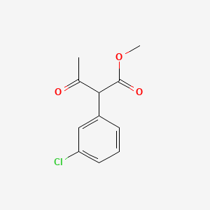 molecular formula C11H11ClO3 B12289649 Methyl 2-(3-chlorophenyl)-3-oxobutanoate 