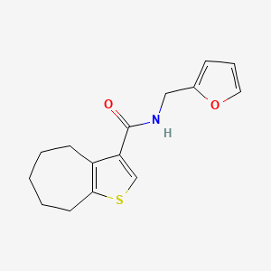 molecular formula C15H17NO2S B1228965 N-(2-呋喃基甲基)-5,6,7,8-四氢-4H-环庚并[b]噻吩-3-甲酰胺 