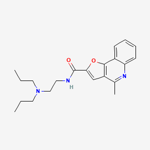 molecular formula C21H27N3O2 B1228968 N-[2-(dipropylamino)ethyl]-4-methyl-2-furo[3,2-c]quinolinecarboxamide 