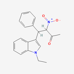 molecular formula C20H20N2O3 B1228973 4-(1-Ethyl-3-indolyl)-3-nitro-4-phenyl-2-butanone 