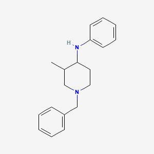 molecular formula C19H24N2 B12289751 4-Anilino-1-benzyl-3-methylpiperidine 
