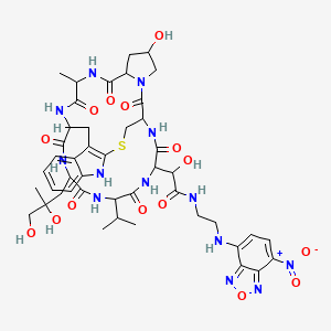 molecular formula C45H57N13O15S B1228991 N-(7-Nitrobenzofurazan-4-yl)phallacidin CAS No. 73413-78-2
