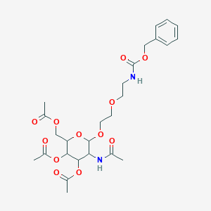 molecular formula C26H36N2O12 B12290001 2-Acetamido-3,4,6-tri-O-acetyl-1-O-[(N-Cbz-aminoethoxy)ethoxy]-2-deoxy-b-D-galactopyranose 