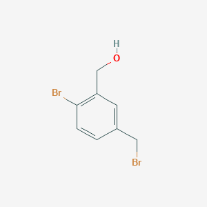 molecular formula C8H8Br2O B12290050 (2-Bromo-5-(bromomethyl)phenyl)methanol 