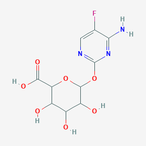molecular formula C10H12FN3O7 B12290100 6-(4-Amino-5-fluoropyrimidin-2-yl)oxy-3,4,5-trihydroxyoxane-2-carboxylic acid 